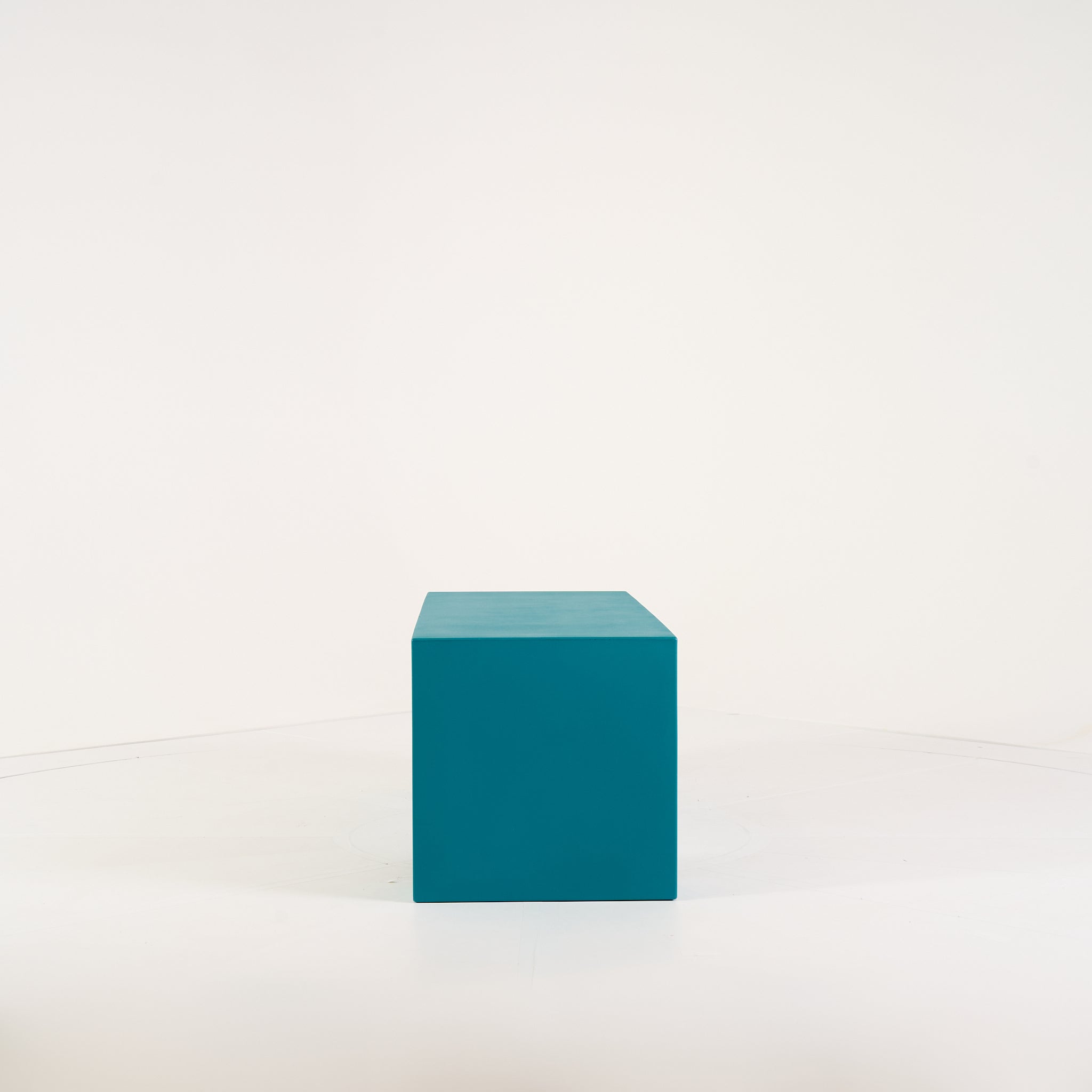 Vignelli Bench by Heller in Small / Turquoise | Floor Sample – Very Good | Shop Now | MO-HLR-1035_28-1354-Hero Image-3