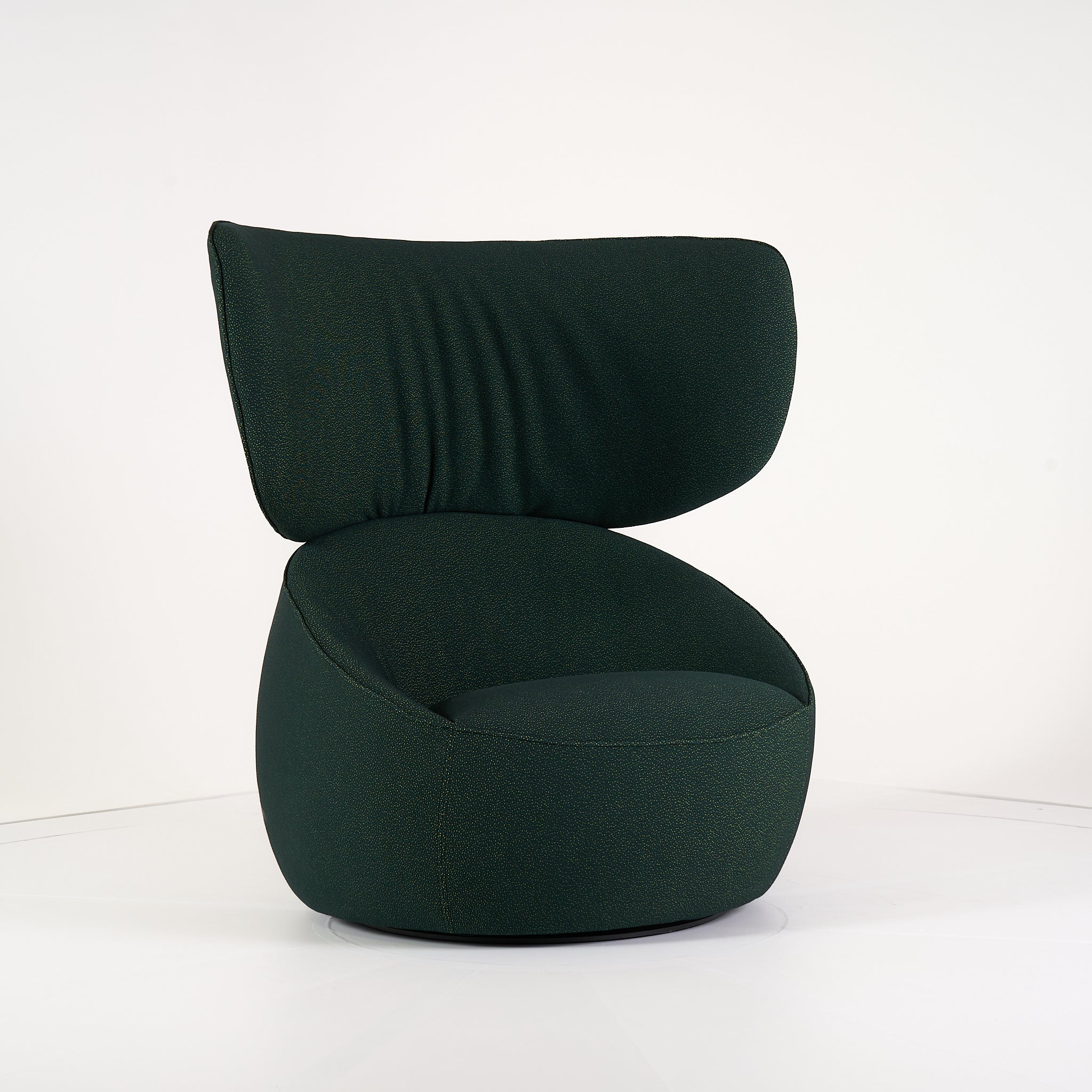 Hana Armchair Wingback Swivel by Moooi in Custom Fabric | Floor Sample – Very Good | Shop Now | MO-MOO-8718282773971-171-Hero Image-2