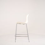 Nap Counter Stool by Fritz Hansen in Milk White / Chrome | Gently Used – Good | Shop Now | MO-FHA-KS58-75-Hero Image-3
