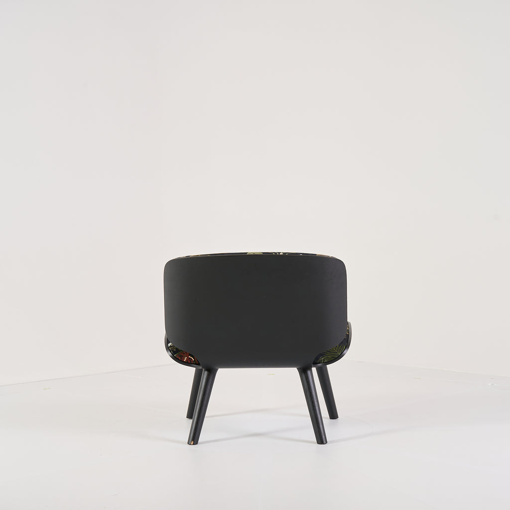 Nut Lounge by Moooi in Menagerie of Extinct Animals Velvet Raven, Black | Well Loved – Fair | Shop Now | MO-MOO-8718282746067-158-Hero Image-4