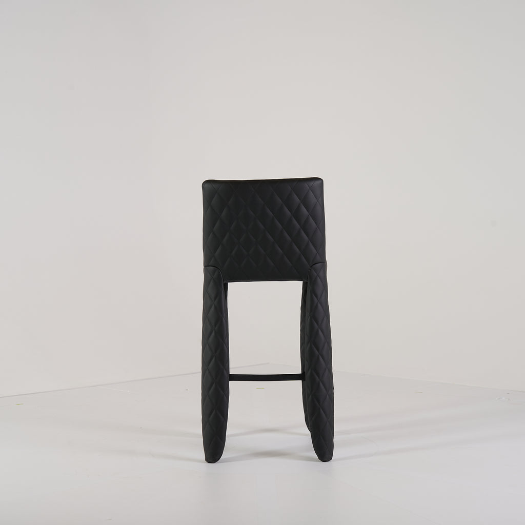 Monster Bar Stool Low (66cm Seat) by Moooi in Original Black Leather | Open Box – Excellent | Shop Now | MO-MOO-MOSMBX_B-178-Hero Image-4