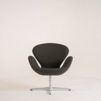 Swan Chair  by Fritz Hansen in Fame 61060 (Grey) / Brushed Aluminum | Floor Sample – Very Good | Shop Now | MO-FHA-3320-27-Hero Image-7
