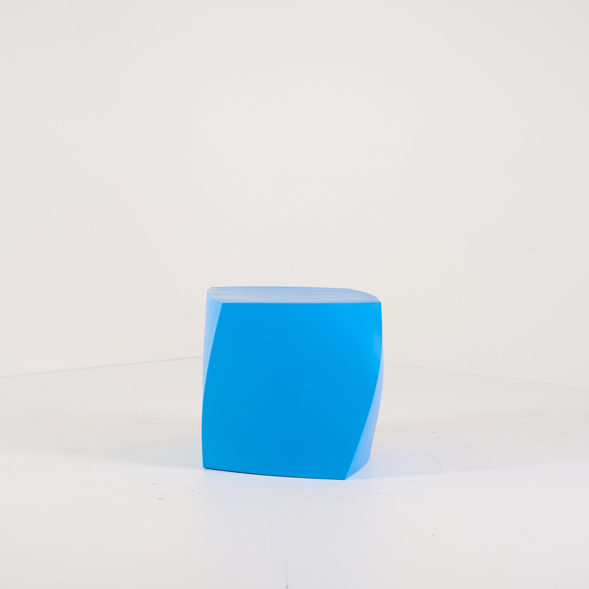 Gehry Left Twist Cube by Heller in Blue | Well Loved – Fair | Shop Now | MO-HLR-1016_05-1397-Hero Image-3