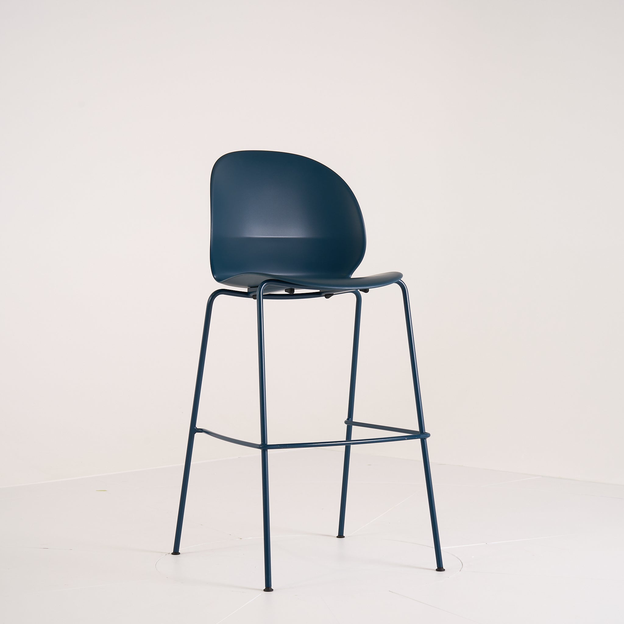 Recycle Barstool by Fritz Hansen in Dark Blue  / Dark Blue  | Project Piece – As-Is | Shop Now | MO-FHA-N02_50-126-Hero Image-2