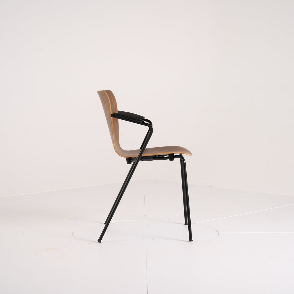 Vico Duo Chair by Fritz Hansen in Walnut Armchair / Black | Floor Sample – Very Good | Shop Now | MO-FHA-VM111-82-Hero Image-3