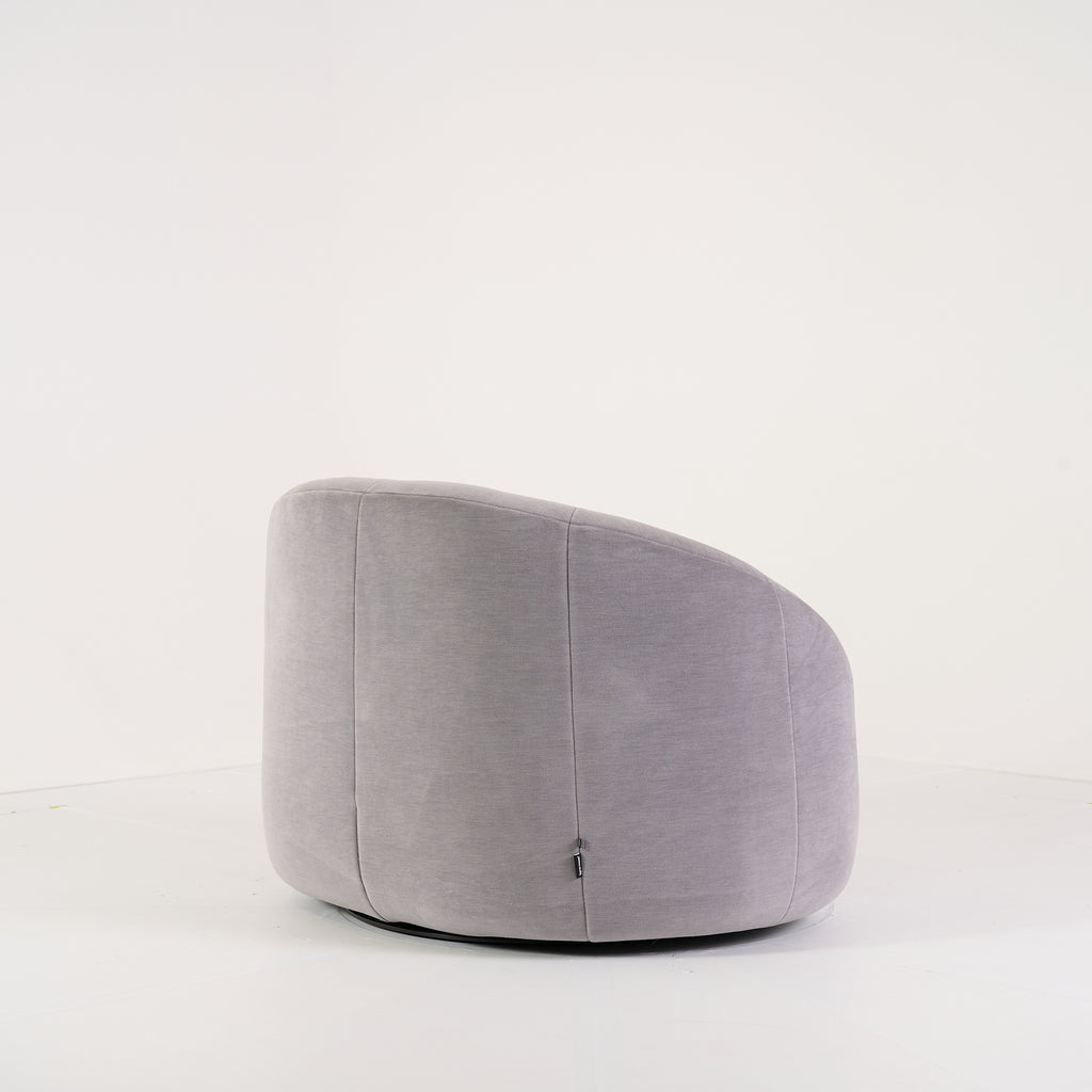 Pumpkin Swivel Armchair by Ligne Roset in Gentle Iron | Floor Sample – Very Good | Shop Now | MO-LIR-14110110-1396-Hero Image-4