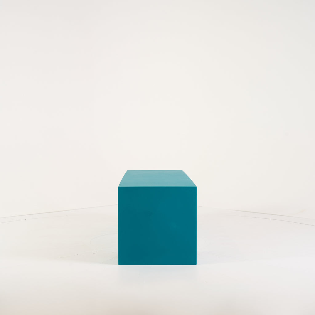 Vignelli Bench 60" by Heller in Medium / Turquoise | Floor Sample – Very Good | Shop Now | MO-HLR-1034_28-1362-Hero Image-6