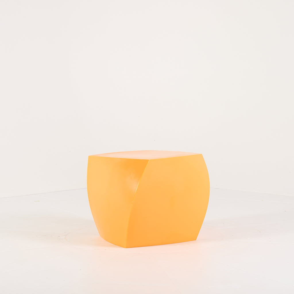 Gehry Left Twist Cube by Heller in Yellow | Well Loved – Fair | Shop Now | MO-HLR-1016_03-1399-Hero Image-7