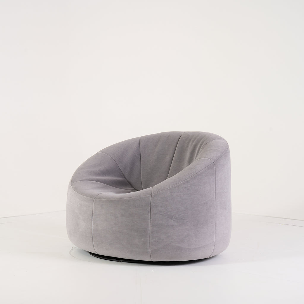 Pumpkin Swivel Armchair by Ligne Roset in Gentle Iron | Floor Sample – Very Good | Shop Now | MO-LIR-14110110-1396-Hero Image-2
