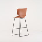 Hana Bar Stool High Un-Upholstered  by Moooi in Terracotta Black Legs | Gently Used – Good | Shop Now | MO-MOO-8718282386935-1431-Hero Image-7