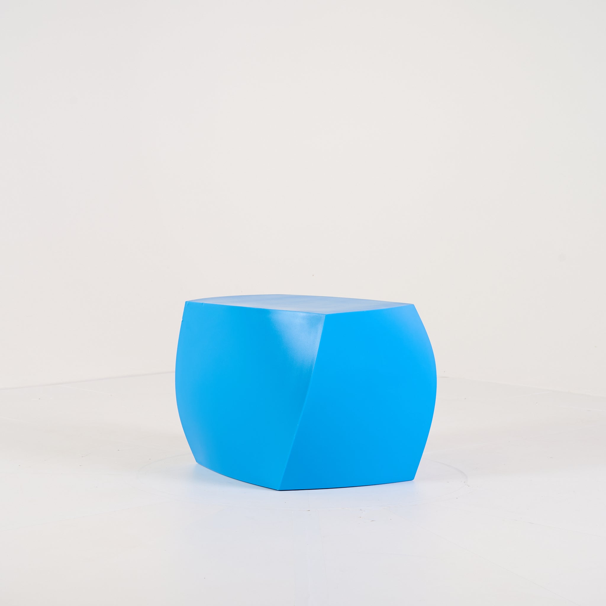 Gehry Left Twist Cube by Heller in Blue | Well Loved – Fair | Shop Now | MO-HLR-1016_05-1397-Hero Image-2