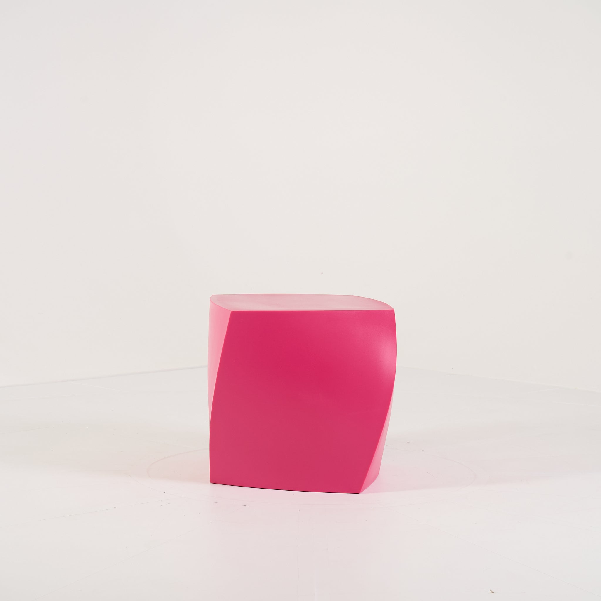 Gehry Left Twist Cube by Heller in Magenta | Floor Sample – Very Good | Shop Now | MO-HLR-1016_07-1394-Hero Image-7