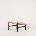 Pantographe Low Table by Ligne Roset in Walnut Top, Black Lacquered Base | Floor Sample – Very Good | Shop Now | MO-LIR-005HFV1N-1159-Hero Image-4