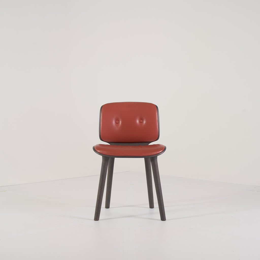 Nut Dining Chair by Moooi in Spectrum Red Brown 30172, Grey | Gently Used – Good | Shop Now | MO-MOO-8718282748900-154-Hero Image-2