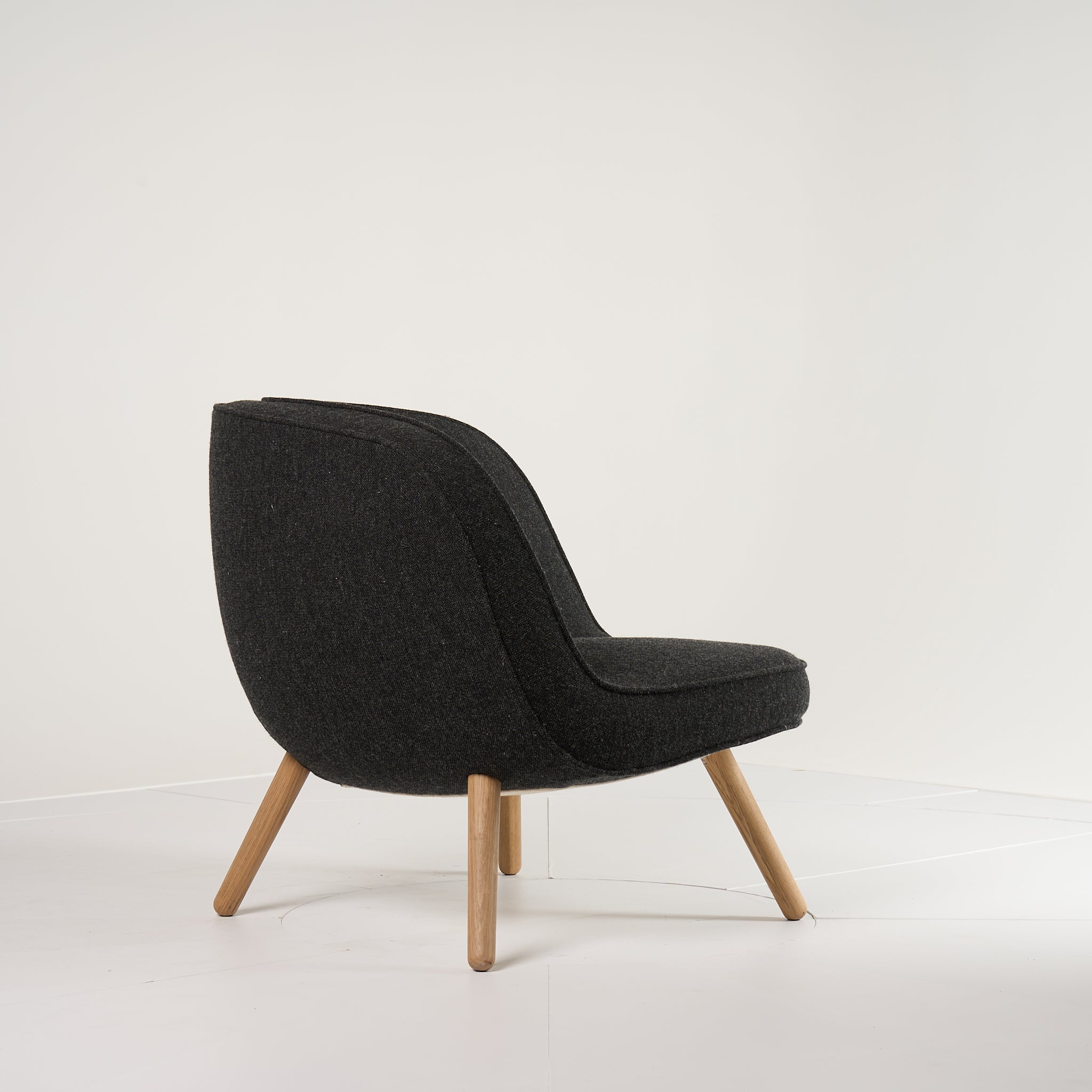 Via57  by Fritz Hansen in Hallingdal 180 - Charcoal  / Oak | Open Box – Excellent | Shop Now | MO-FHA-BI01-33-Hero Image-4