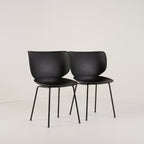 Hana Chairs Unupholstered Set of 2 by Moooi in Black, Non-Stacking | Gently Used – Good | Shop Now | MO-MOO-8718282380278-1248-Hero Image-2