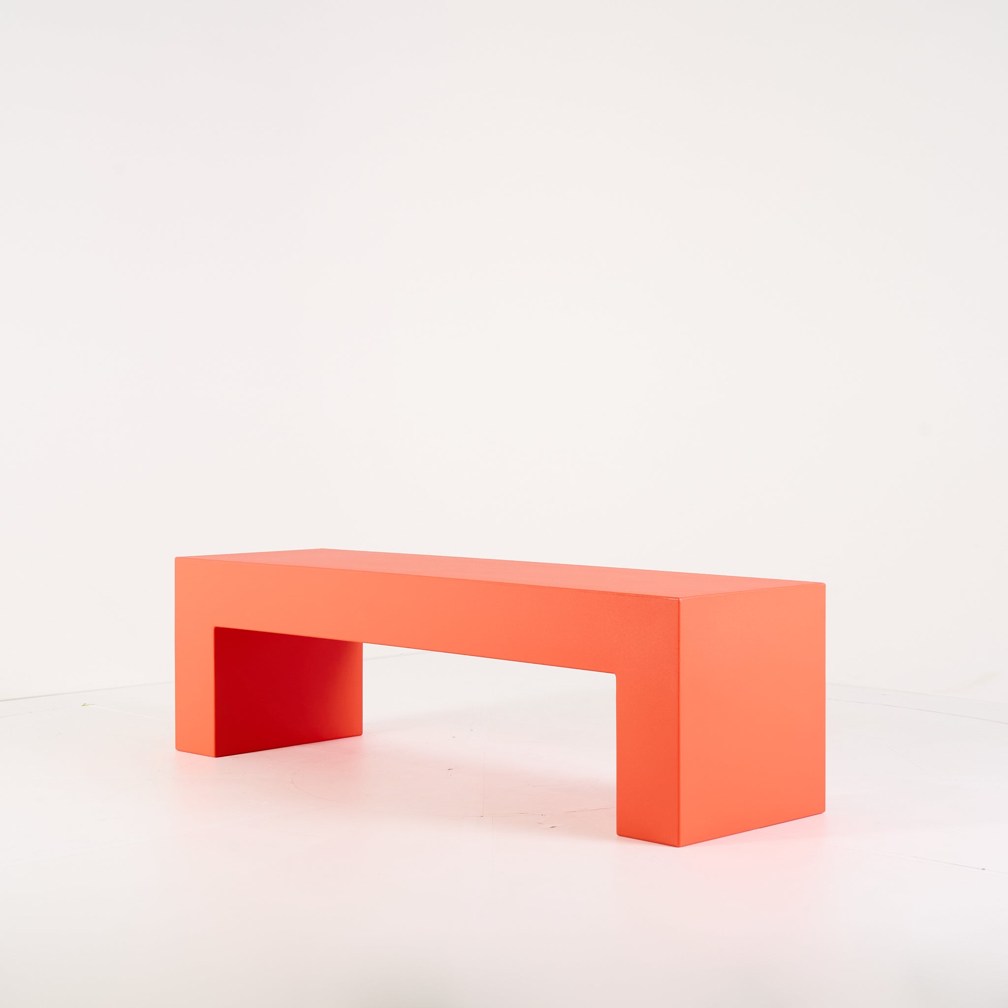 Vignelli Bench by Heller in Medium / Orange | Floor Sample – Very Good | Shop Now | MO-HLR-1034_07-1360-Hero Image-4