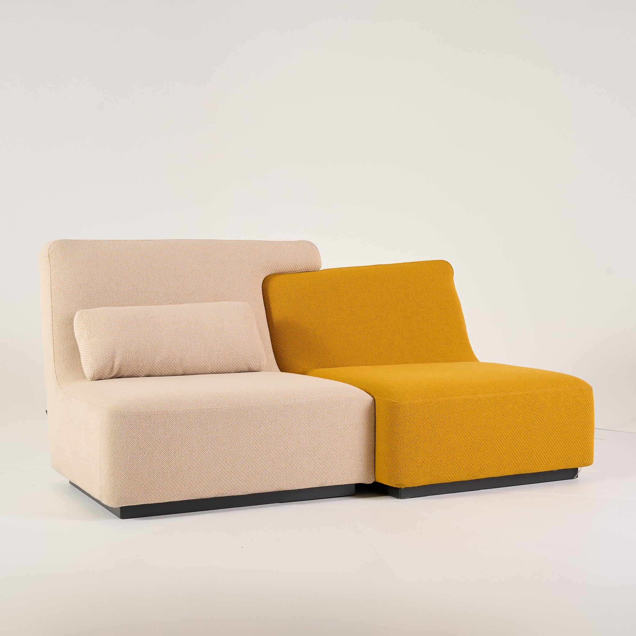 Confluences Modular Sofa by Ligne Roset in Coda Raphia / Safran | Gently Used – Good | Shop Now | MO-LIR-14121250_14121260_14129100-1183-Hero Image-2