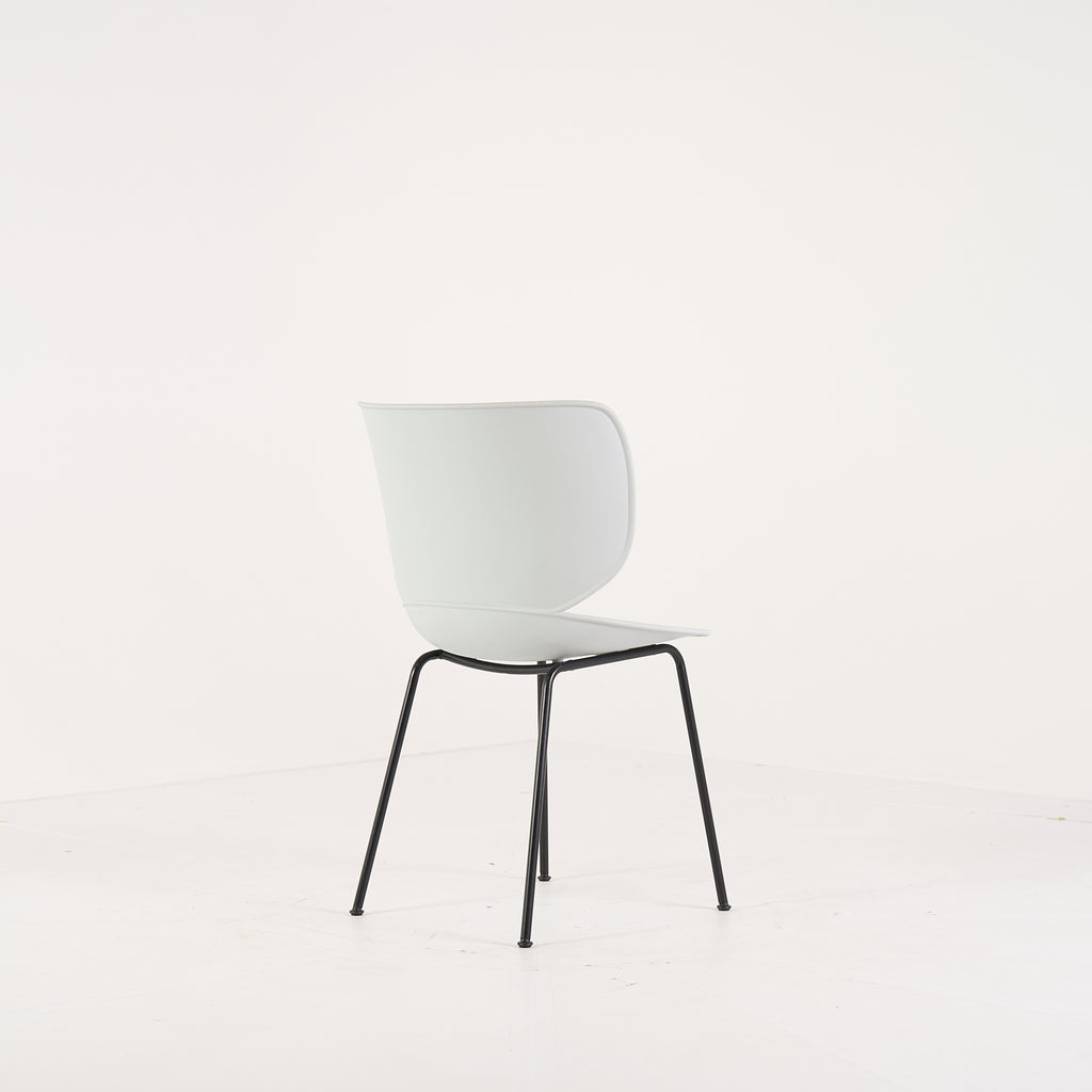 Hana Chair Unupholstered  by Moooi in Concrete Grey / Black / Non-Stacking | Floor Sample – Very Good | Shop Now | MO-MOO-8718282380315-1433-Hero Image-4