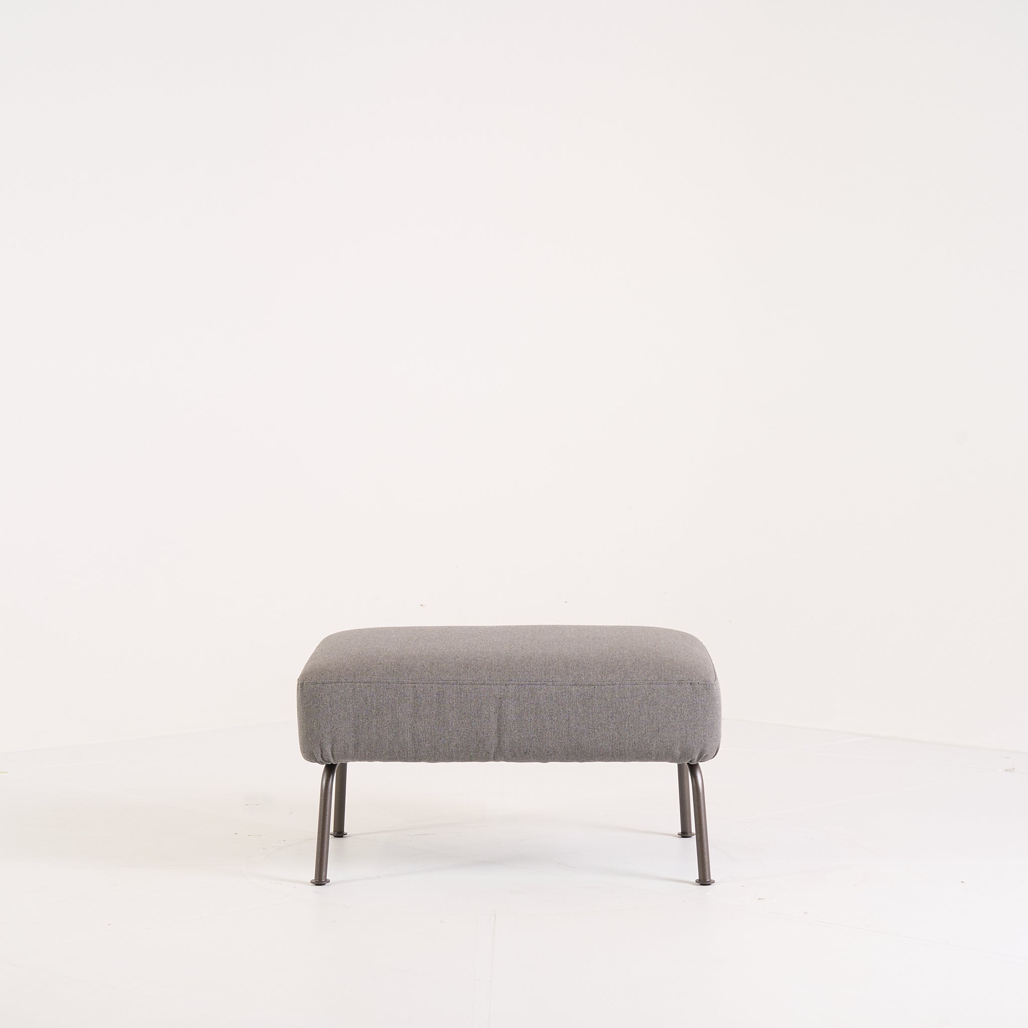 Humphrey Ottoman by Ligne Roset in Sunbrella Heritage Granit | Open Box – Excellent | Shop Now | MO-LIR-19400450-1228-Hero Image-1
