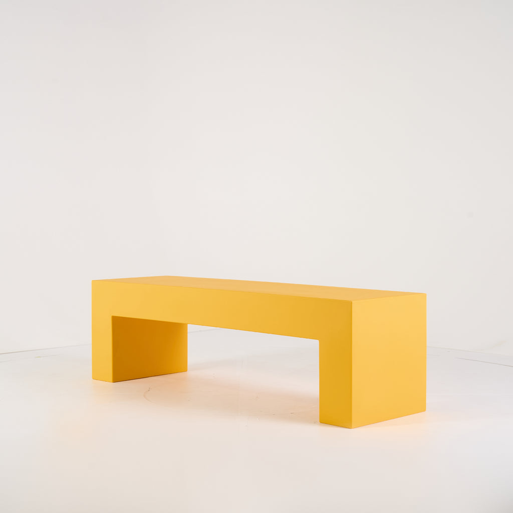 Vignelli Bench by Heller in Medium / Yellow | Floor Sample – Very Good | Shop Now | MO-HLR-1034_08-1361-Hero Image-7