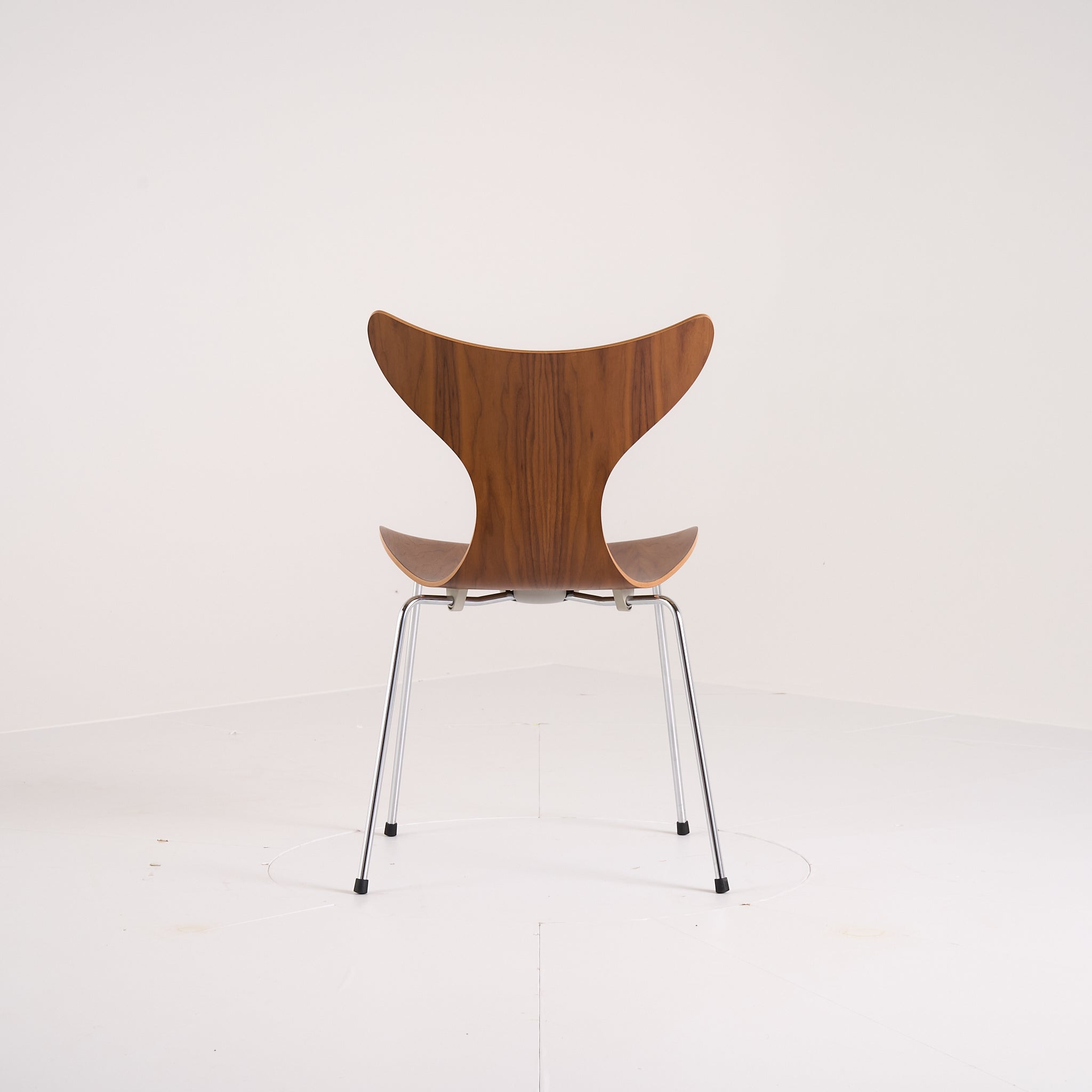 Lily Chair by Fritz Hansen in Walnut / Chrome | Open Box – Excellent | Shop Now | MO-FHA-3108-51-Hero Image-1