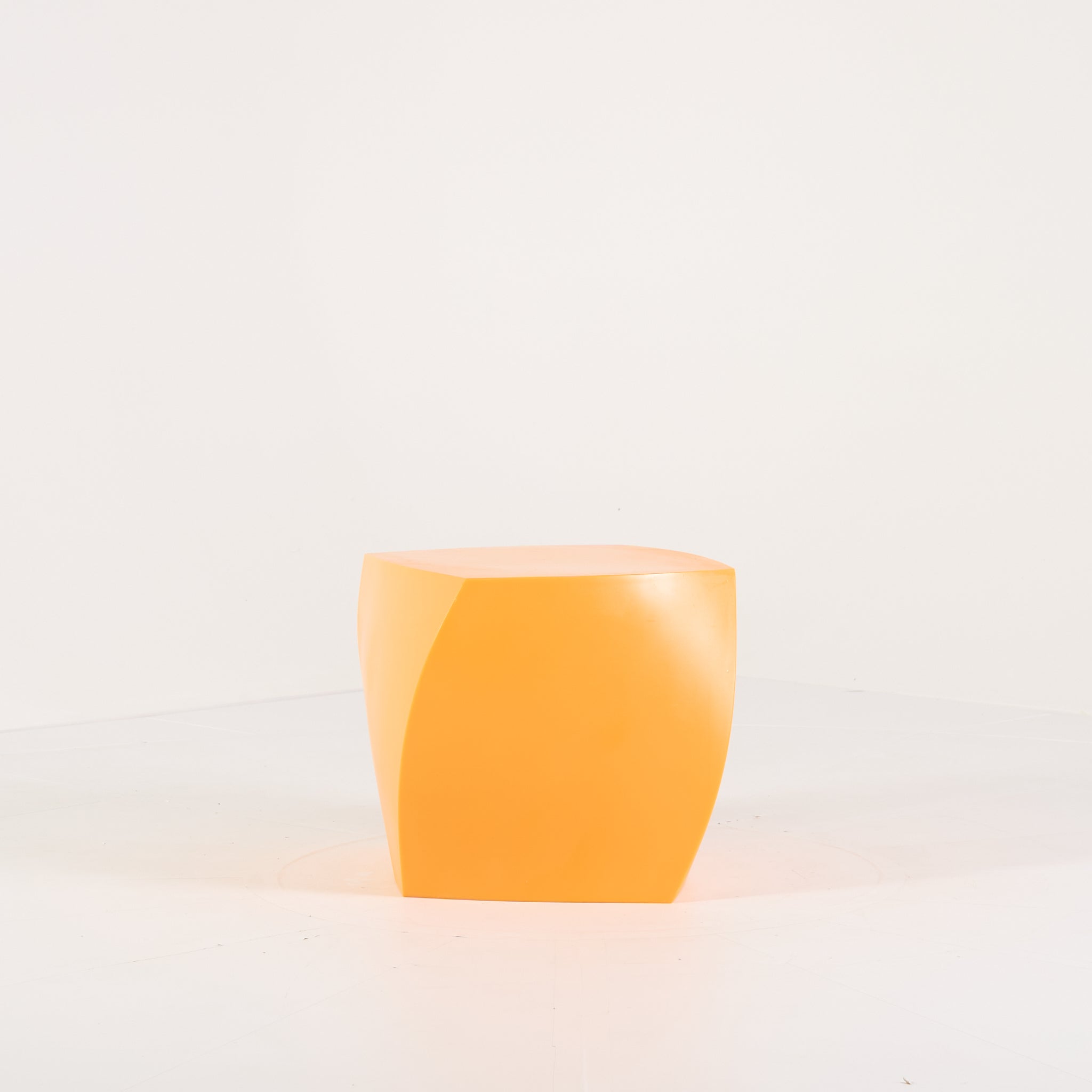 Gehry Left Twist Cube by Heller in Yellow | Well Loved – Fair | Shop Now | MO-HLR-1016_03-1399-Hero Image-2