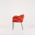 Serpentine Chair with Arms by Ligne Roset in Outdoor, Terra Cotta Fabric | Floor Sample – Very Good | Shop Now | MO-LIR-10262093-1165-Hero Image-6