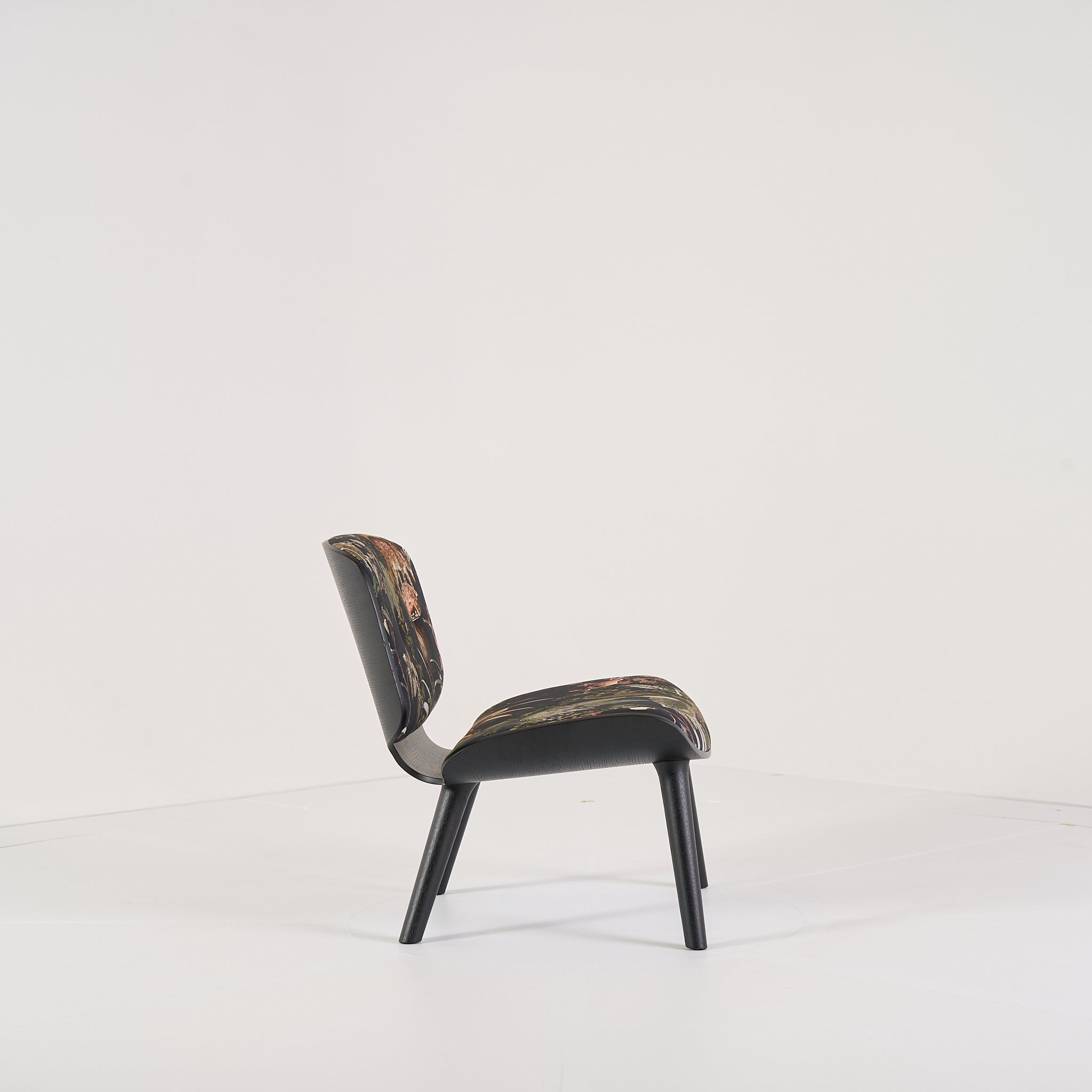 Nut Lounge by Moooi in Menagerie of Extinct Animals Velvet Raven, Black | Well Loved – Fair | Shop Now | MO-MOO-8718282746067-158-Hero Image-7