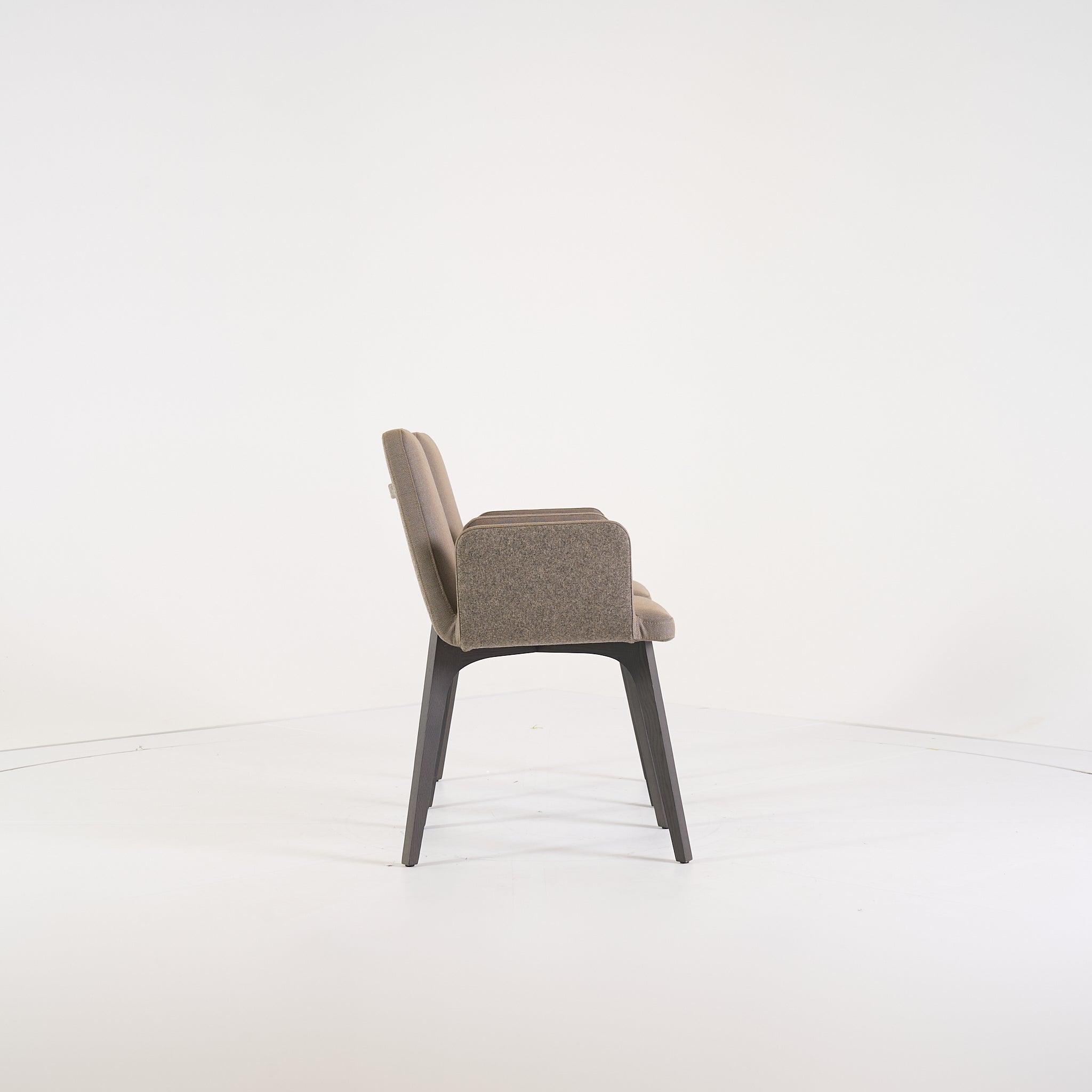 Vik Chair with arms (Set of 2) by Ligne Roset in Steelcut Trio / Divina - Orage / Grege | Floor Sample – Very Good | Shop Now | MO-LIR-10261231-1424-Hero Image-3