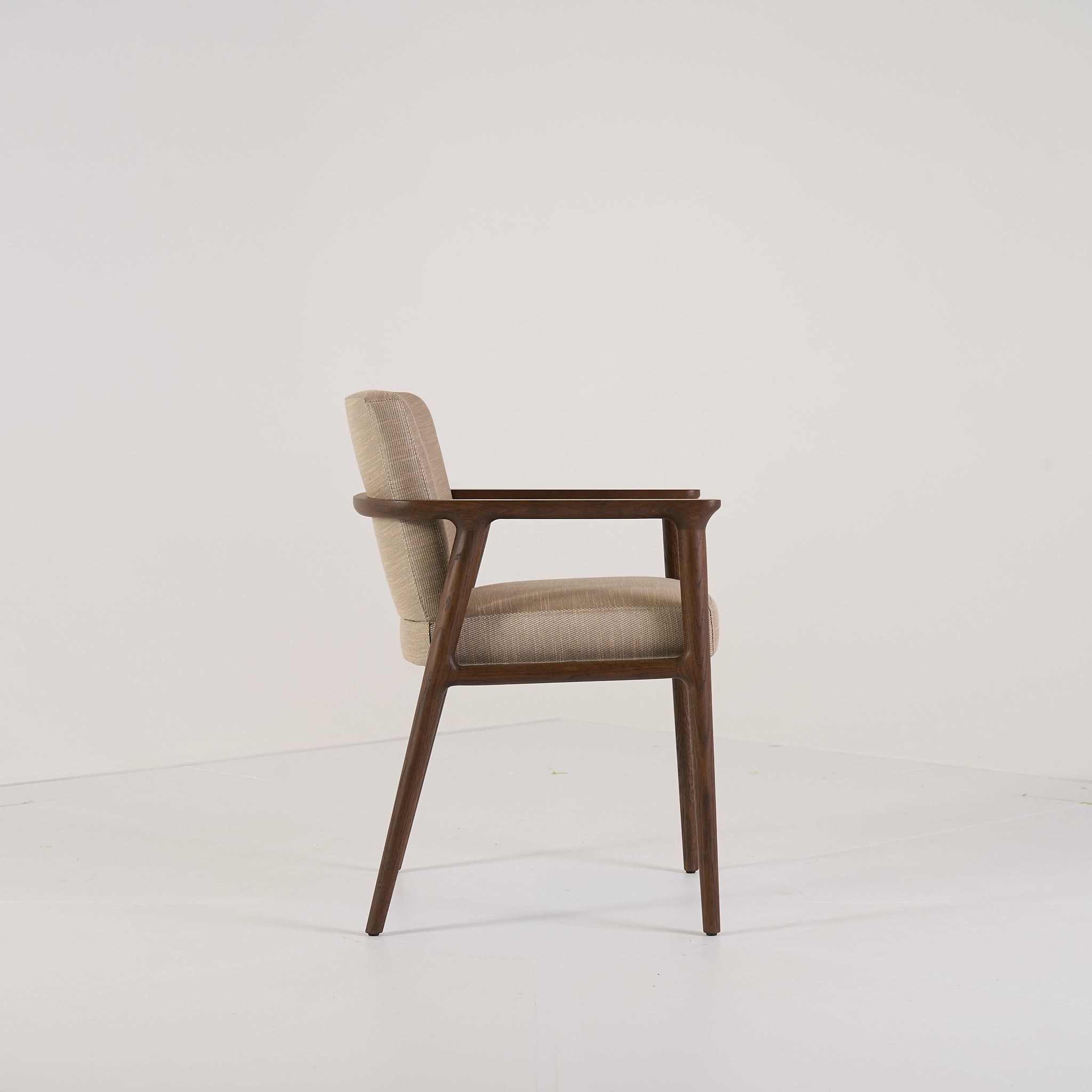 Zio Dining Chair by Moooi in Ronan, Gravel, Cinnamon | Open Box – Excellent | Shop Now | MO-MOO-8718282742571-143-Hero Image-5
