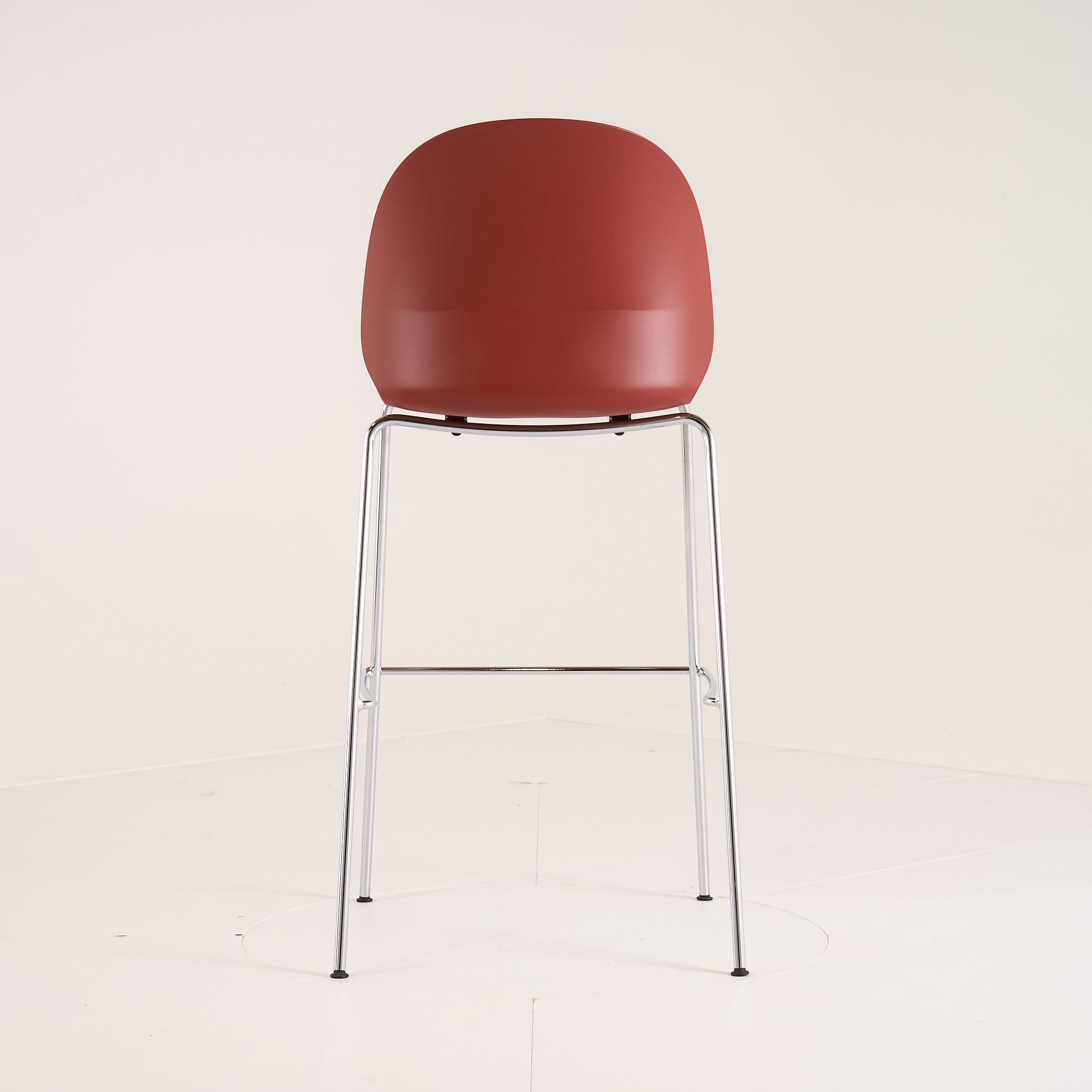 Recycle Barstool by Fritz Hansen in Dark Red / Chrome | Gently Used – Good | Shop Now | MO-FHA-N02_50-87-Hero Image-2