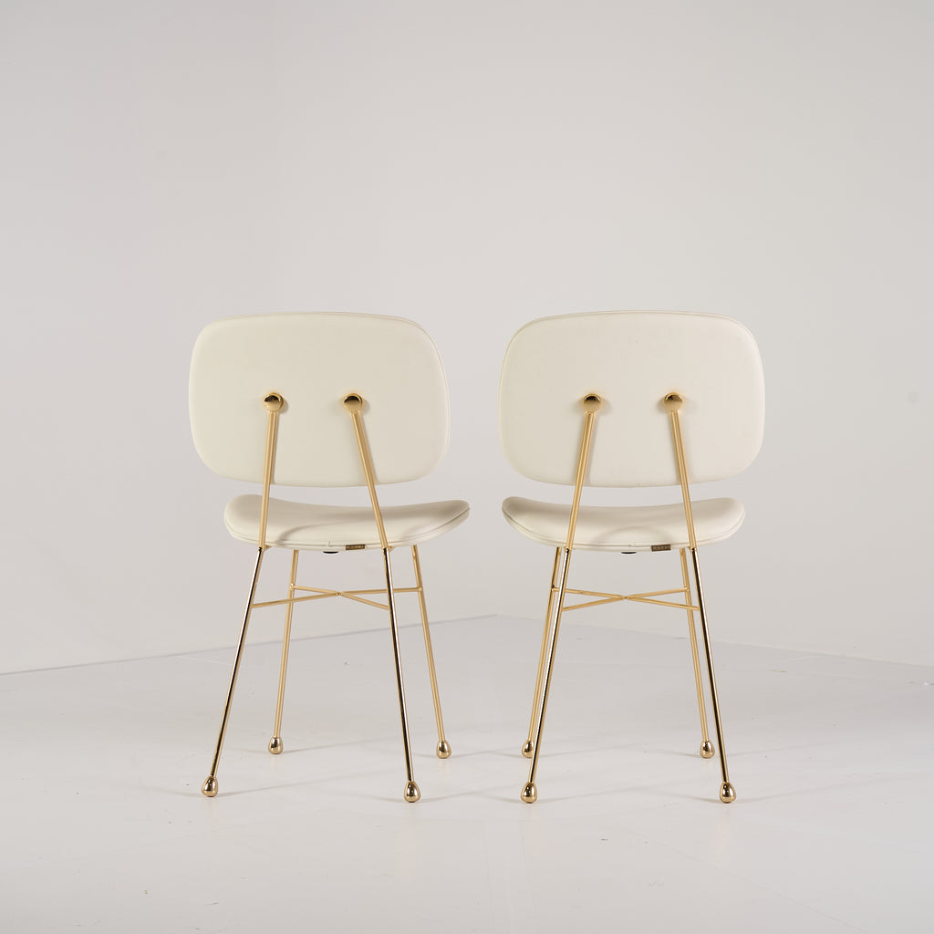 Golden Chair (Set of 2) by Moooi in Custom White Leather | Well Loved – Fair | Shop Now | MO-MOO-8718282773896-170-Hero Image-3