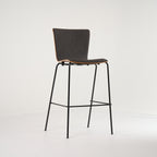 Vico Duo Barstool by Fritz Hansen in Front Upholstered, Walnut / Canvas 174 / Black | Gently Used – Good | Shop Now | MO-FHA-VM118-80-Hero Image-1