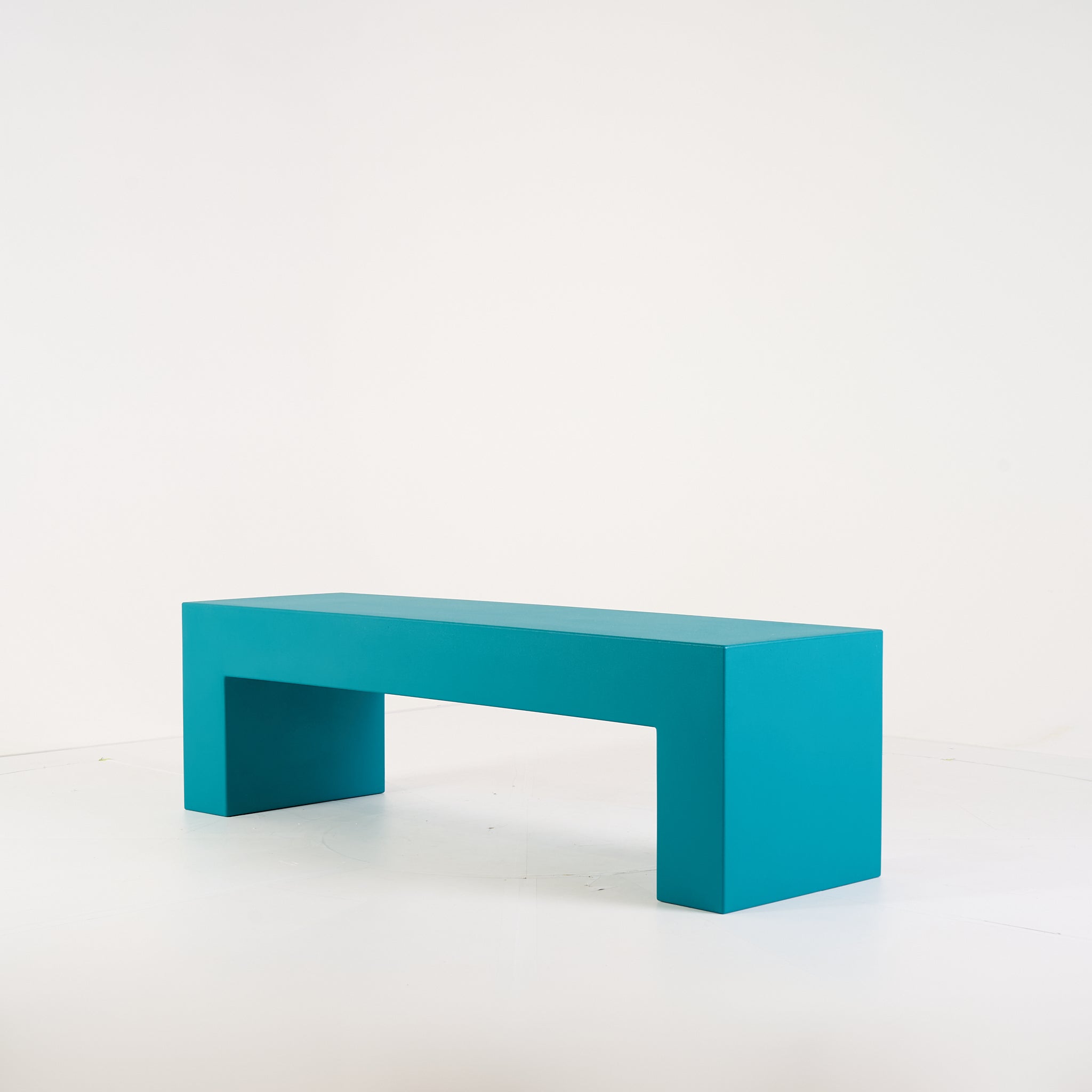 Vignelli Bench 60" by Heller in Medium / Turquoise | Floor Sample – Very Good | Shop Now | MO-HLR-1034_28-1362-Hero Image-4