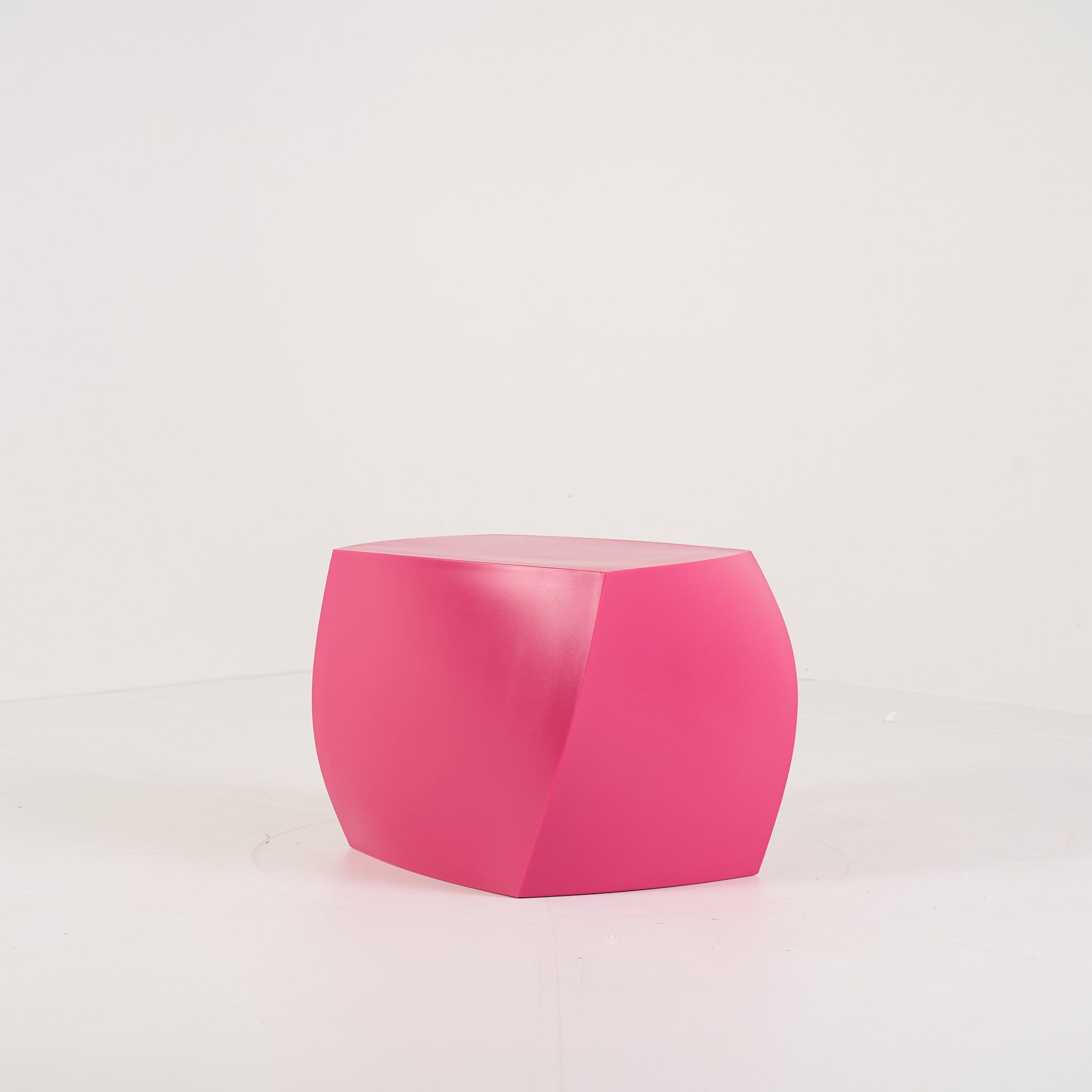 Gehry Left Twist Cube by Heller in Magenta | Floor Sample – Very Good | Shop Now | MO-HLR-1016_07-1394-Hero Image-3