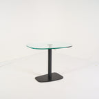 Piazza Table by Ligne Roset in Black Piston Base, Clear Glass Top | Floor Sample – Very Good | Shop Now | MO-LIR-19980002-1164-Hero Image-1