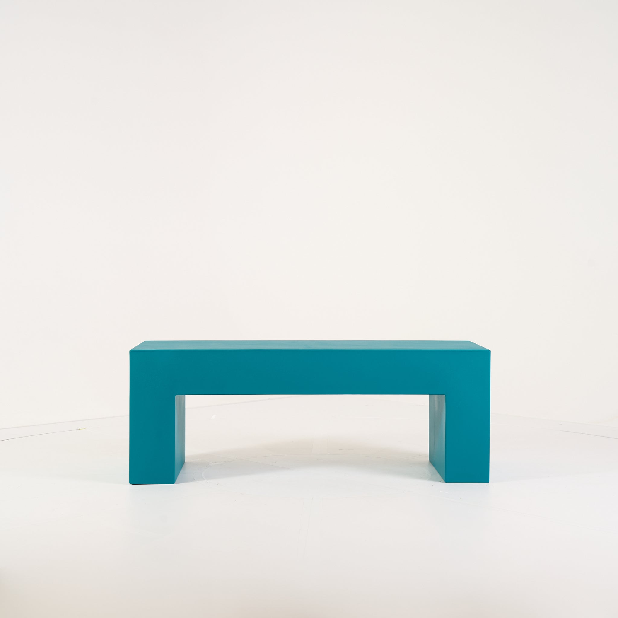 Vignelli Bench by Heller in Small / Turquoise | Floor Sample – Very Good | Shop Now | MO-HLR-1035_28-1354-Hero Image-1