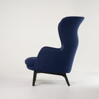 Ro Chair by Fritz Hansen in Hallingdal Royal Blue (764) / Oak Black | Open Box – Excellent | Shop Now | MO-FHA-JH2SF-39-Hero Image-4