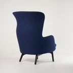 Ro Chair by Fritz Hansen in Hallingdal Royal Blue (764) / Oak Black | Open Box – Excellent | Shop Now | MO-FHA-JH2SF-39-Hero Image-5