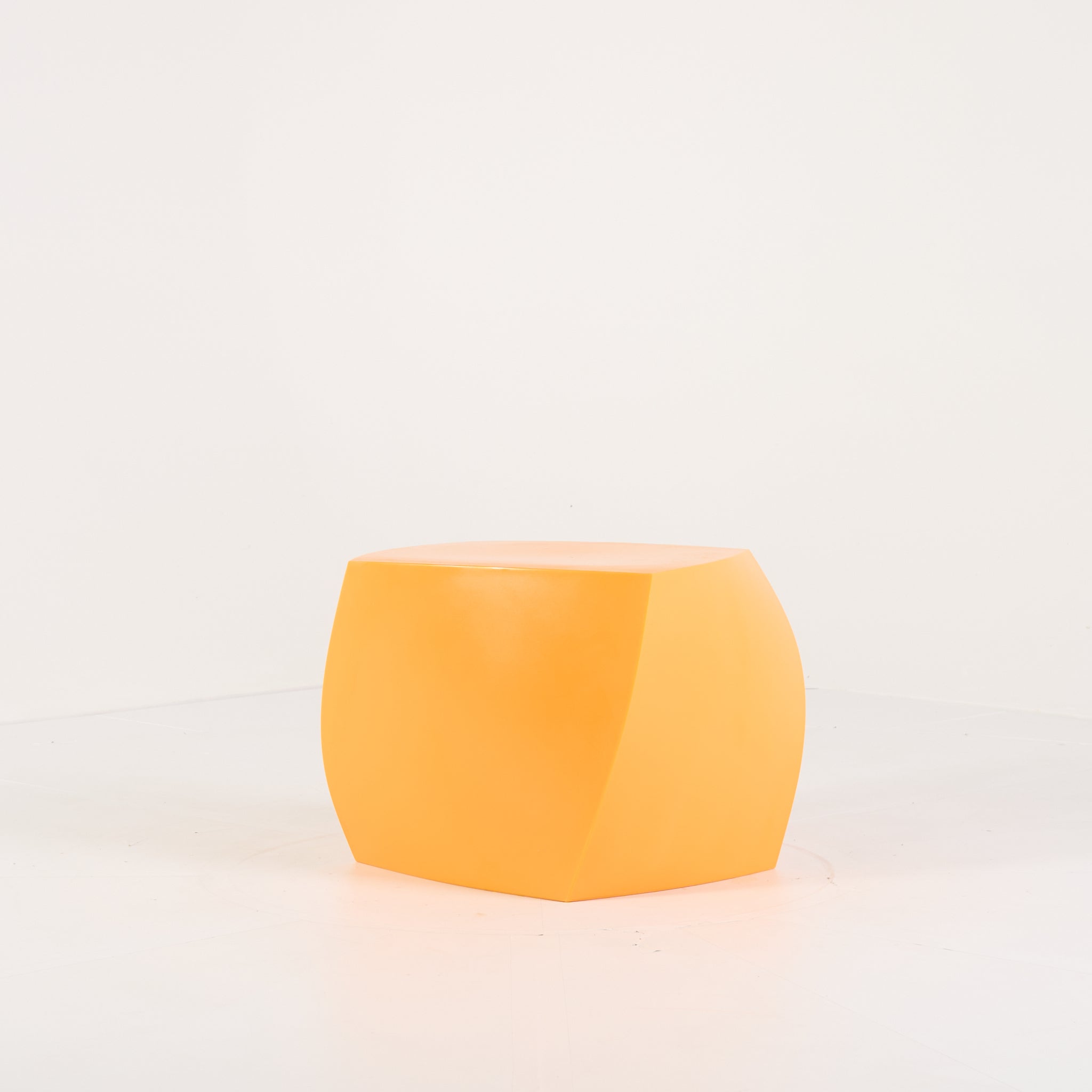 Gehry Left Twist Cube by Heller in Yellow | Well Loved – Fair | Shop Now | MO-HLR-1016_03-1399-Hero Image-3