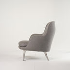 Fri Chair by Fritz Hansen in Light Grey / Brushed Aluminum | Open Box – Excellent | Shop Now | MO-FHA-JH4-44-Hero Image-6