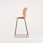 Hana Bar Stool High Un-Upholstered  by Moooi in Terracotta Black Legs | Gently Used – Good | Shop Now | MO-MOO-8718282386935-1431-Hero Image-6
