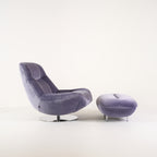Manarola Swivelling Armchair w/ Footstool by Ligne Roset in Harald Pigeon | Floor Sample – Very Good | Shop Now | MO-LIR-14090200_14090350-1217-Hero Image-3