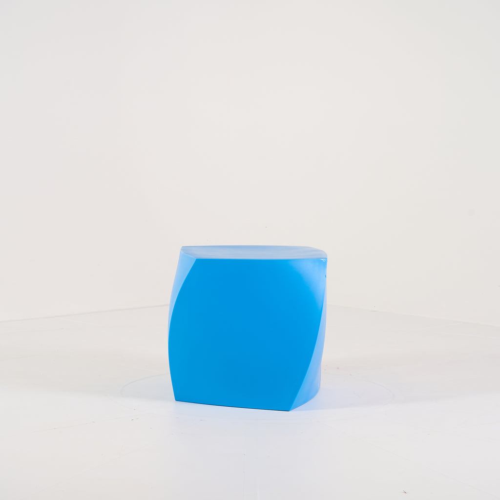 Gehry Left Twist Cube by Heller in Blue | Well Loved – Fair | Shop Now | MO-HLR-1016_05-1397-Hero Image-6