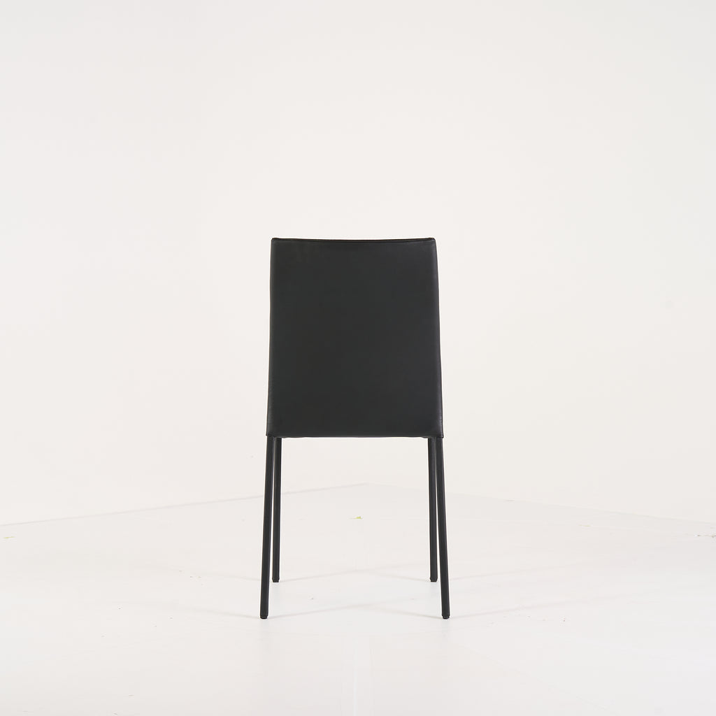 Slim Chair by Ligne Roset in Black Leather Upholstery / Steel Structure | Pristine | Shop Now | MO-LIR-10265115-1169-Hero Image-5