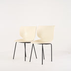 Hana Chair Un-Upholstered (Set of 2) by Moooi in Oyster White / Non-Stackable Black Legs | Project Piece – As-Is | Shop Now | MO-MOO-8718282380391-1432-Hero Image-7