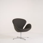 Swan Chair  by Fritz Hansen in Fame 61060 (Grey) / Brushed Aluminum | Floor Sample – Very Good | Shop Now | MO-FHA-3320-27-Hero Image-2